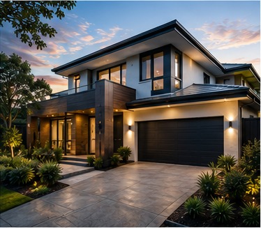 Modern home representing renovation services